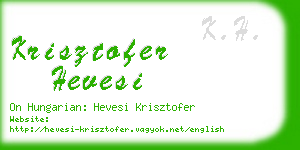 krisztofer hevesi business card